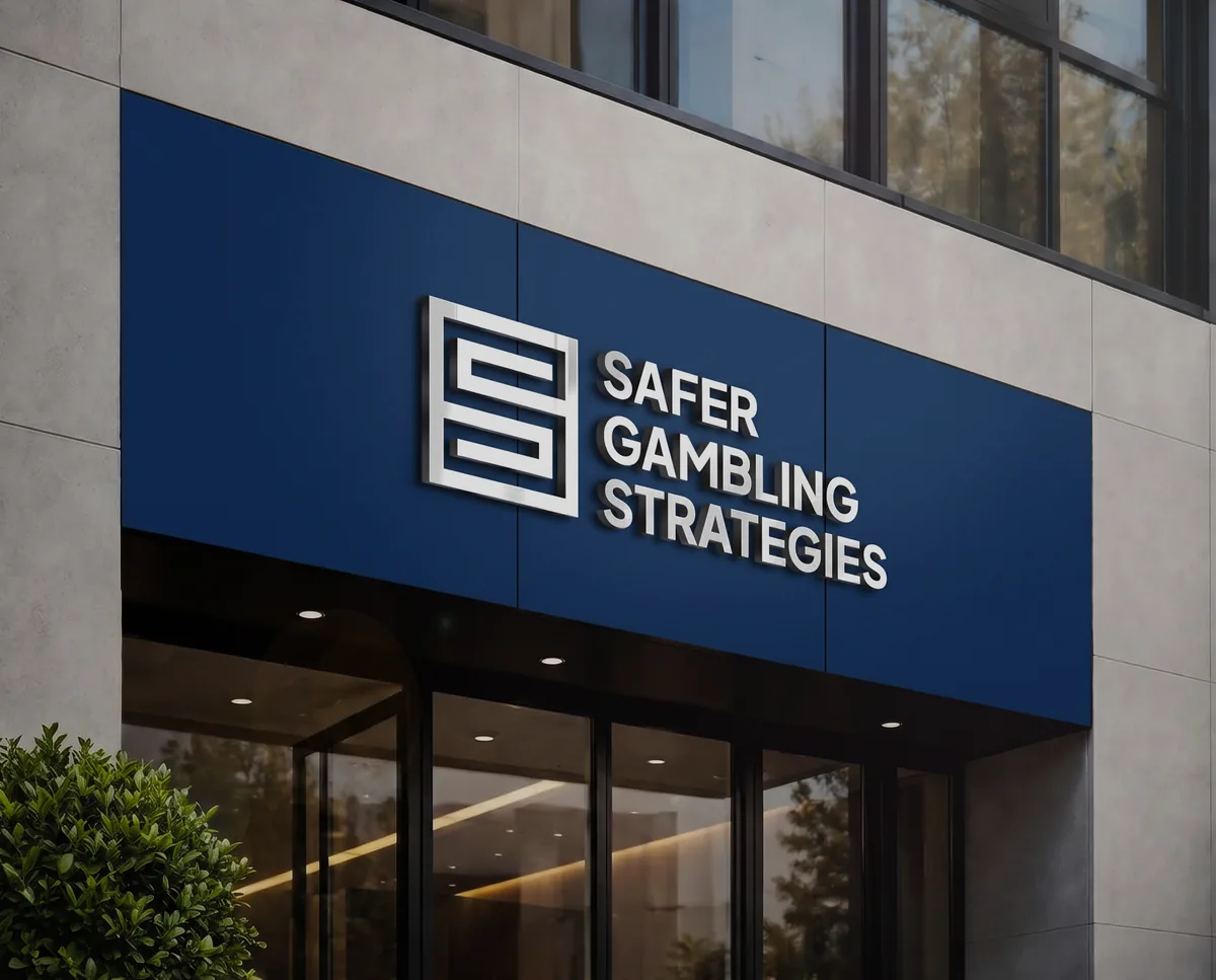 Building exterior signage bearing the full logo